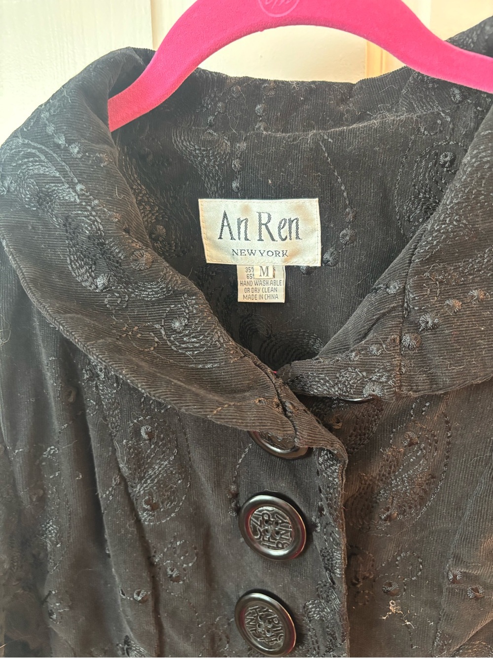 AN REN Textured Button-Front Women's coat - Picture 2 of 8